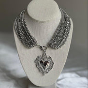 Heart & Multiple Chain Necklace