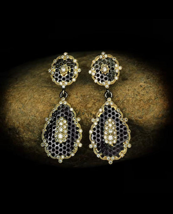 Black Gun Plated Earrings