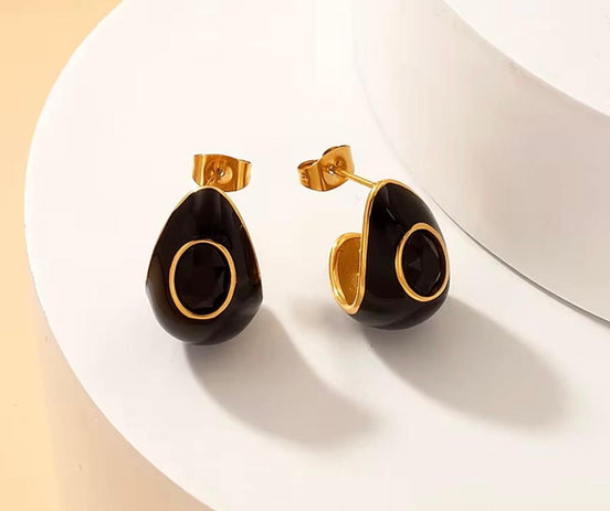 Waterdrop Enamel Earrings