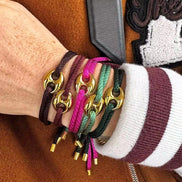 Rope String bracelet with Gold Nose