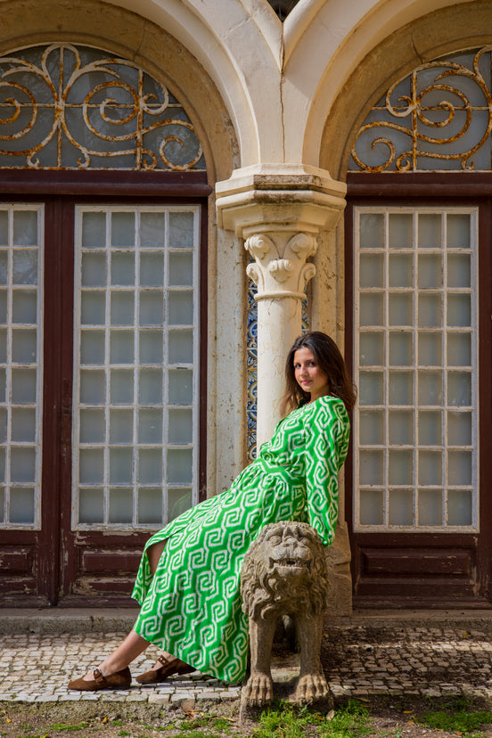 Green Belted Dress