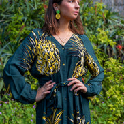 Pineapple Belted Dress