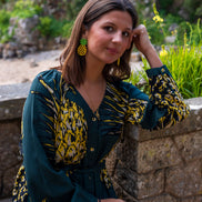 Pineapple Belted Dress