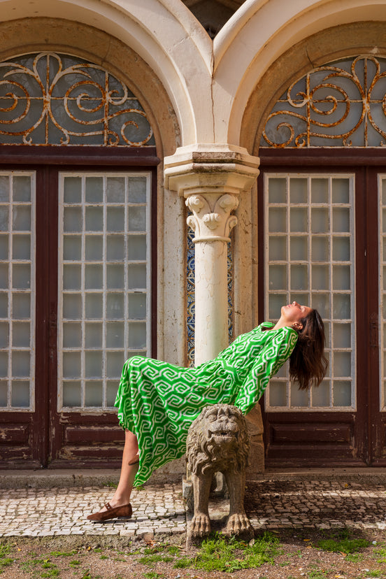 Green Belted Dress