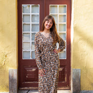 Feathers Belted Dress