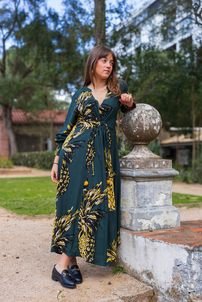 Pineapple Long Sleeve Dress