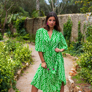 Green Short Sleeve Dress