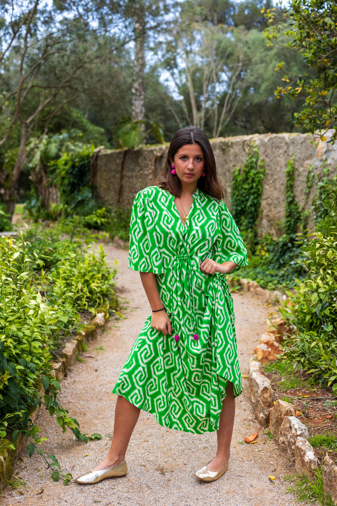 Green Short Sleeve Dress