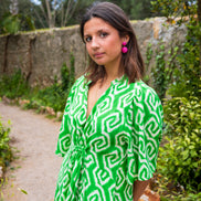 Green Short Sleeve Dress