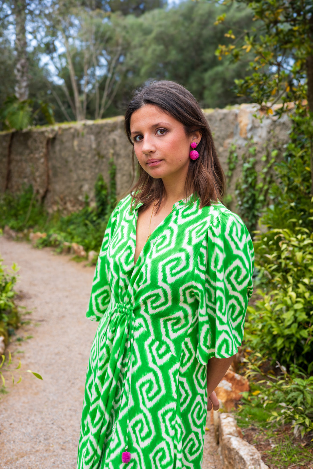 Green Short Sleeve Dress
