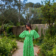 Green Short Sleeve Dress