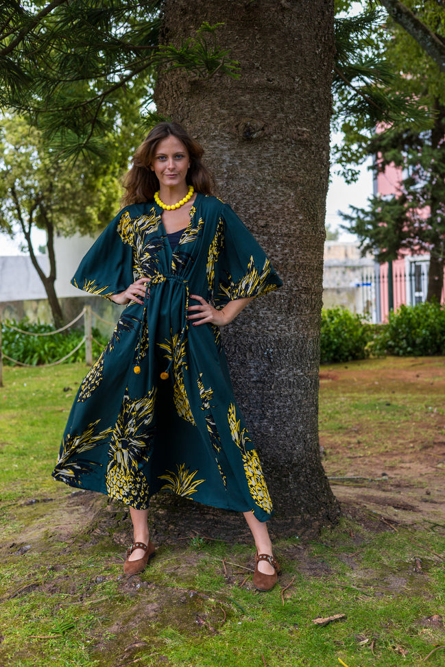 Pineapple Short Sleeve Dress