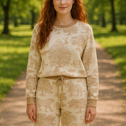 Fluid Jungle Print Knit Trousers