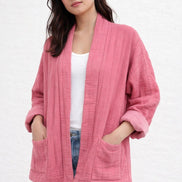 Quilted Jacket in Cotton Gauze