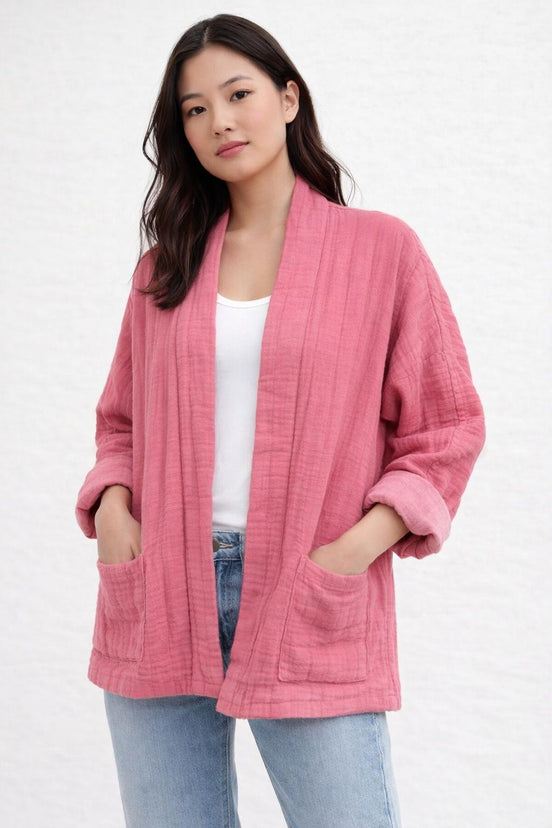 Quilted Jacket in Cotton Gauze