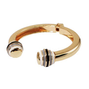 Gold and Enamel Ball Bangle