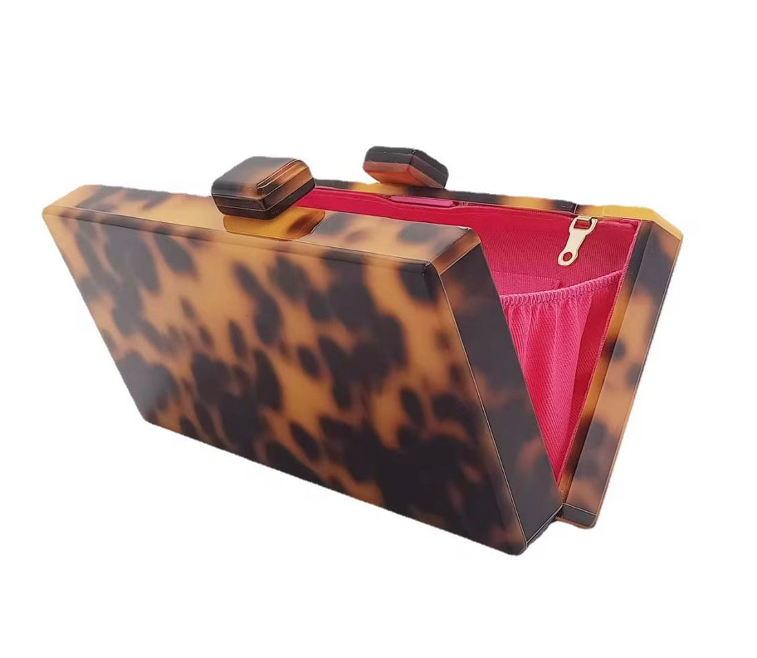 Tortoiseshell Acrylic Clutch