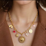 Sun Face Necklace