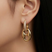 Gold Diamond Hoop with Gold Nose